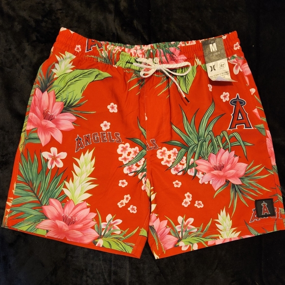 Hurley Other - MENS HURLEY PHANTOM LOS ANGELES ANGELS FLORAL SWIM BOARD SHORTS SIZE M
